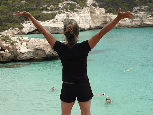 Stand tall and take your space.
Posture is key.